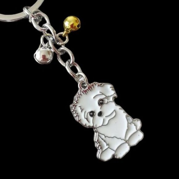 Bichon Frise Dog Keychain - Picture 2 of 7